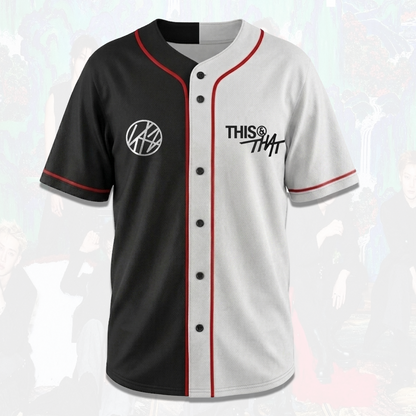 Black and White Stray kids Run It World Tour Baseball Jersey Gift For Stay