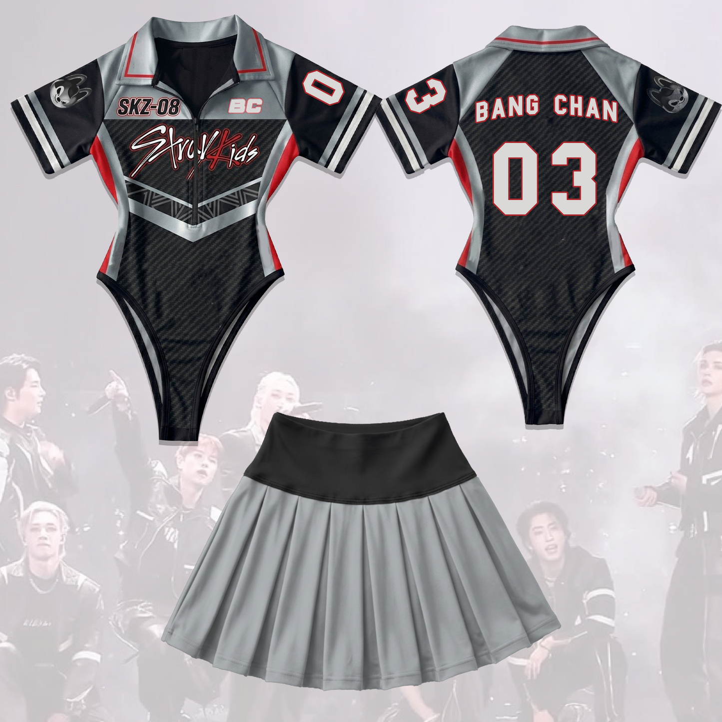 Evil Skzoo Stray Kids Full Jersey Bodysuit Set Gift For Fans