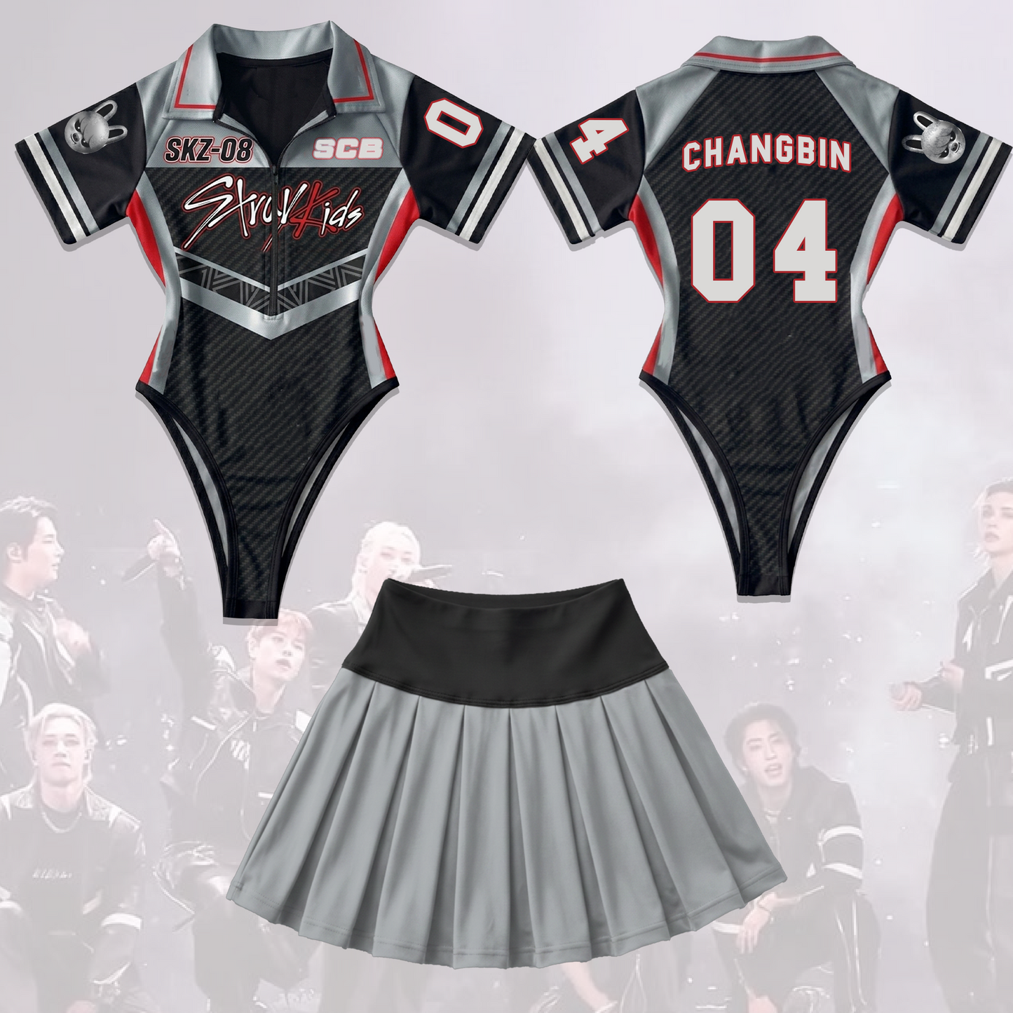 Evil Skzoo Stray Kids Full Jersey Bodysuit Set Gift For Fans