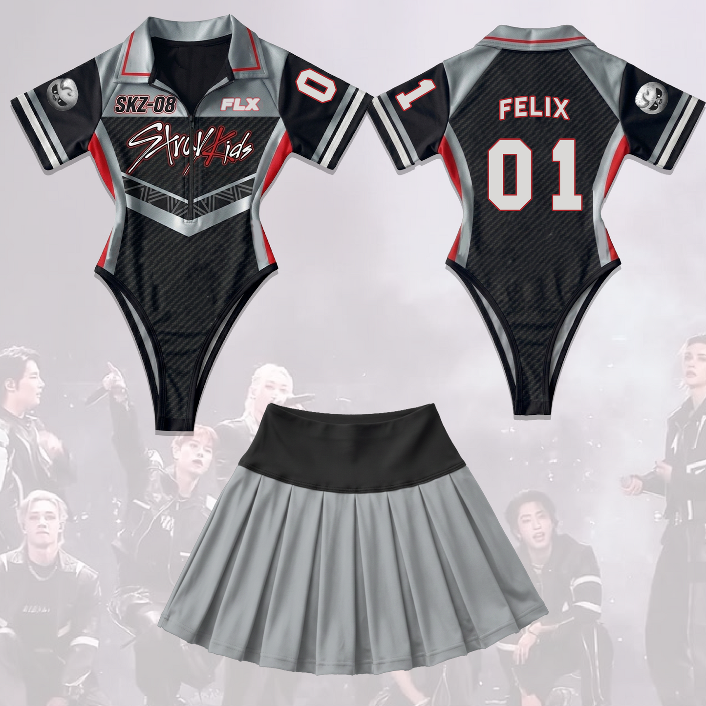 Evil Skzoo Stray Kids Full Jersey Bodysuit Set Gift For Fans