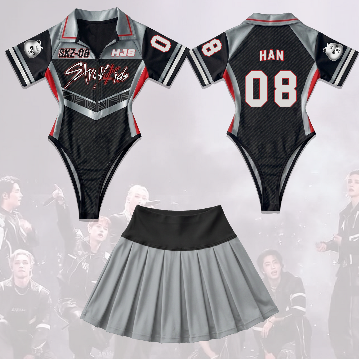 Evil Skzoo Stray Kids Full Jersey Bodysuit Set Gift For Fans