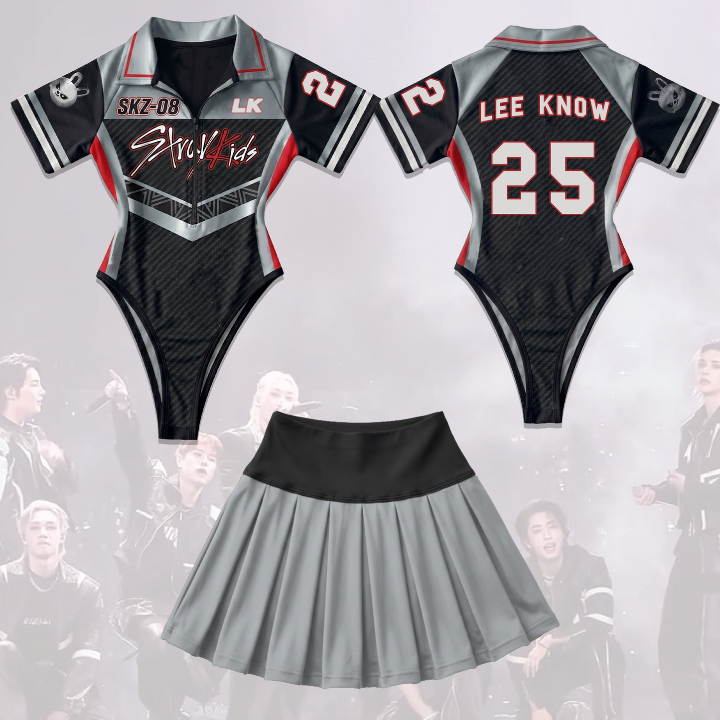 Evil Skzoo Stray Kids Full Jersey Bodysuit Set Gift For Fans