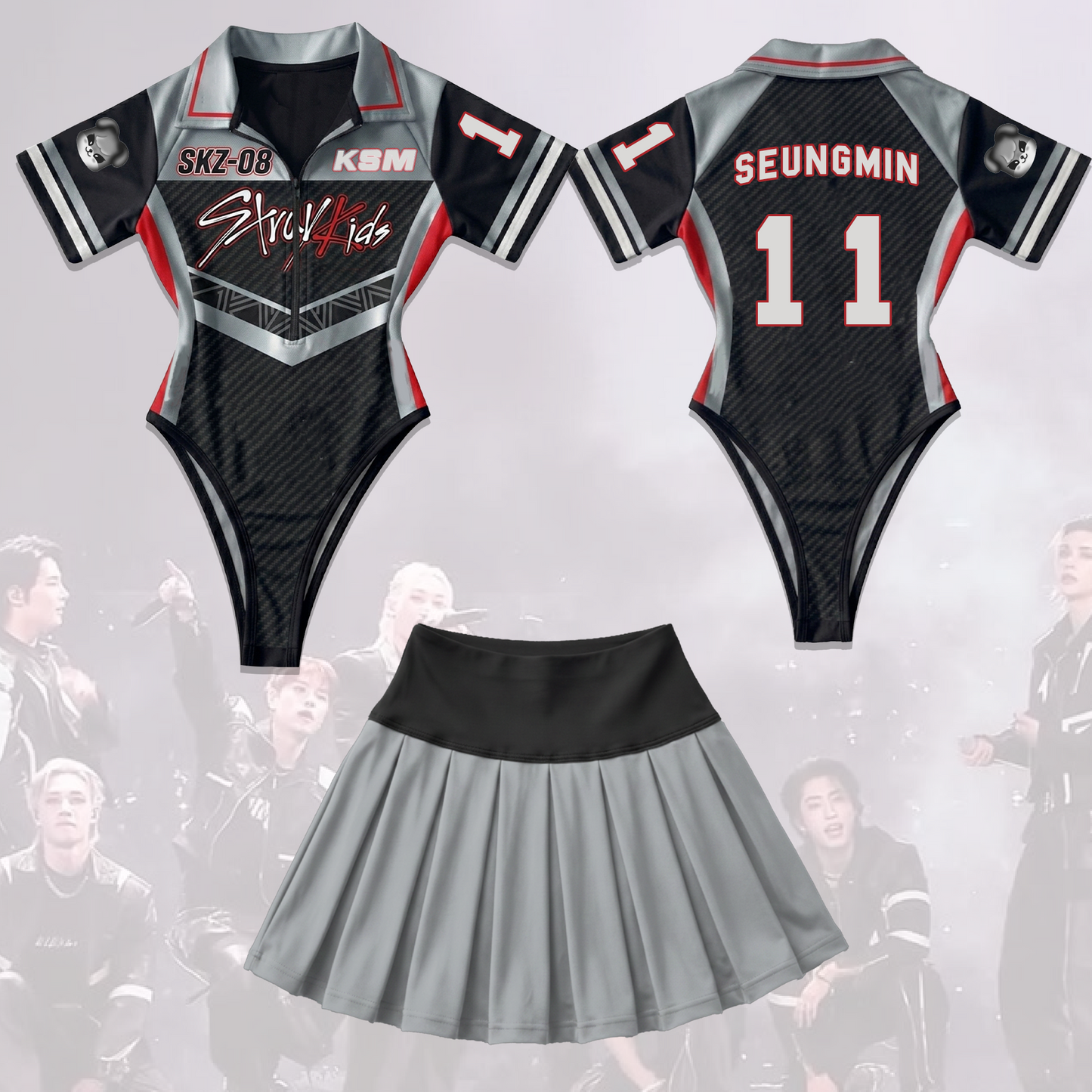 Evil Skzoo Stray Kids Full Jersey Bodysuit Set Gift For Fans