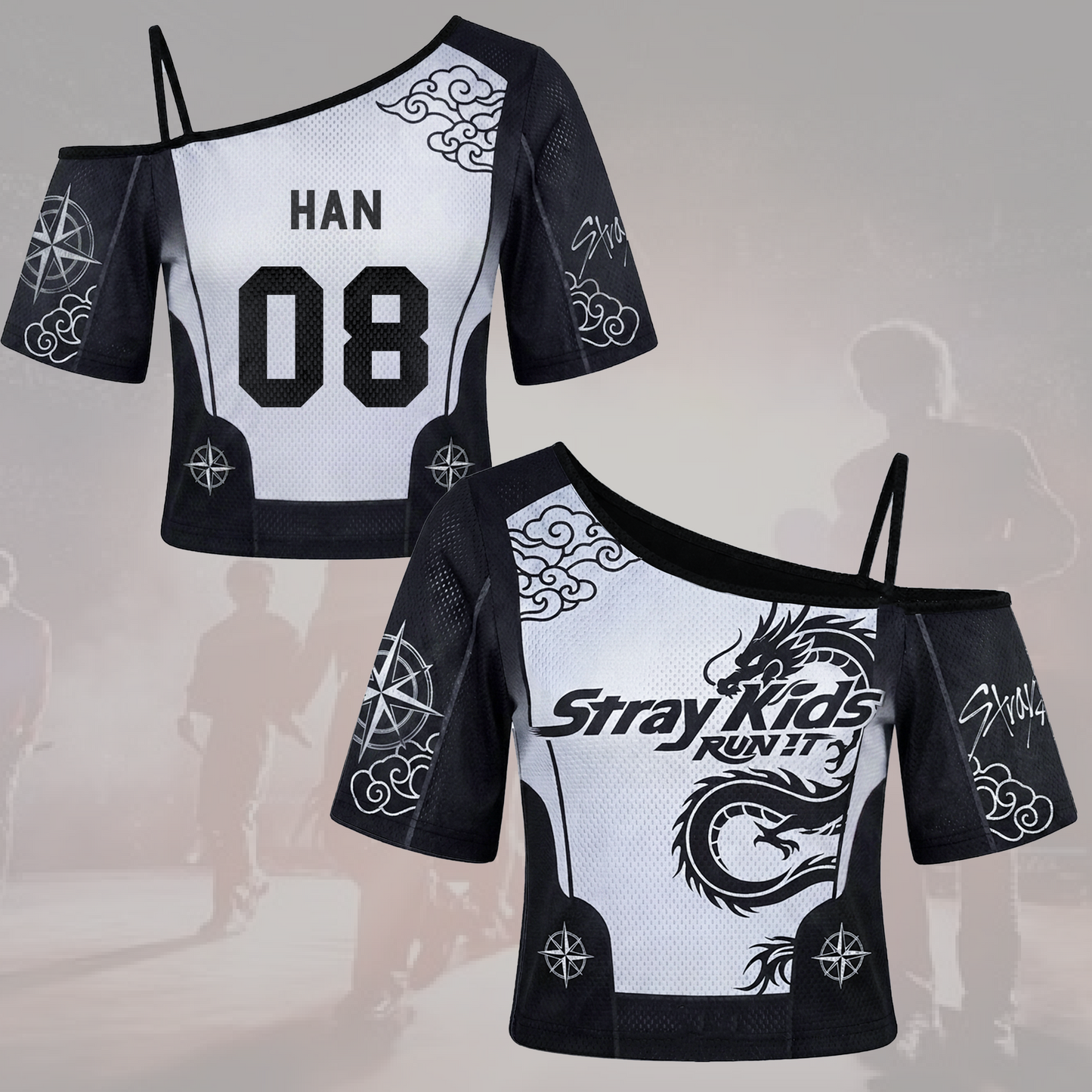 Dragon Lore Stray Kids Run It World Tour Off Shoulder Mesh Gift For Fans