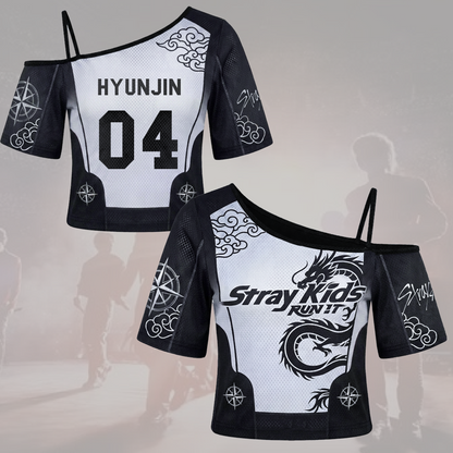 Dragon Lore Stray Kids Run It World Tour Off Shoulder Mesh Gift For Fans