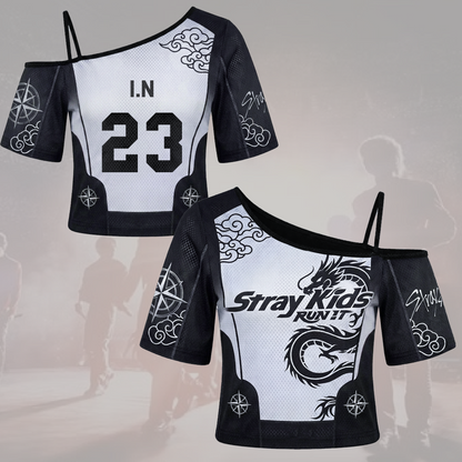 Dragon Lore Stray Kids Run It World Tour Off Shoulder Mesh Gift For Fans