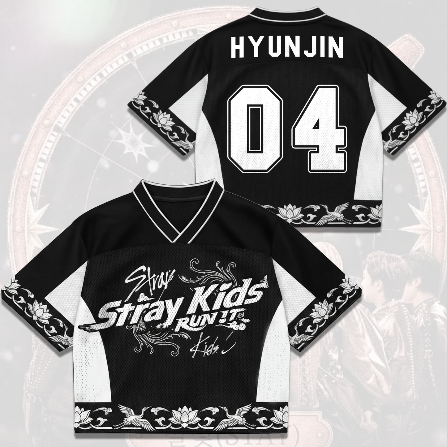 Elegant Oriental Stray Kids Run It World Tour Mixed Mesh Jersey Gift For Fans