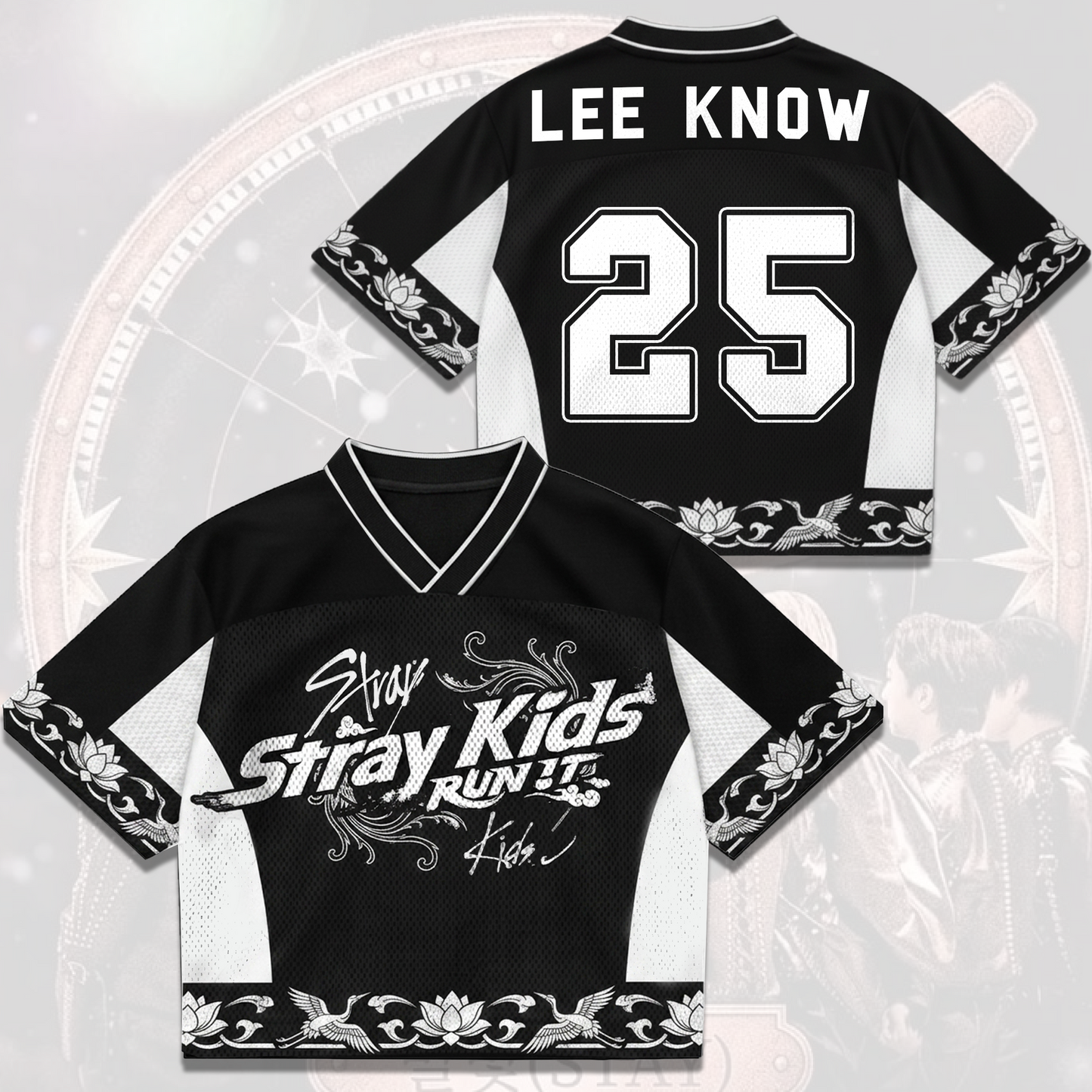 Elegant Oriental Stray Kids Run It World Tour Mixed Mesh Jersey Gift For Fans