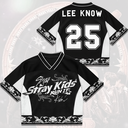 Elegant Oriental Stray Kids Run It World Tour Mixed Mesh Jersey Gift For Fans