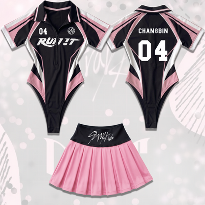 Do It To Run It Stray Kids World Tour Full Jersey Bodysuit Set Limited Edition