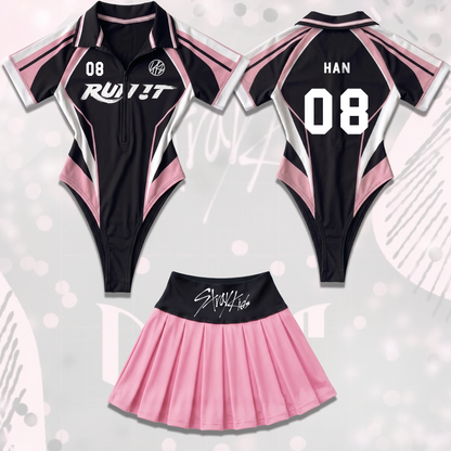Do It To Run It Stray Kids World Tour Full Jersey Bodysuit Set Limited Edition
