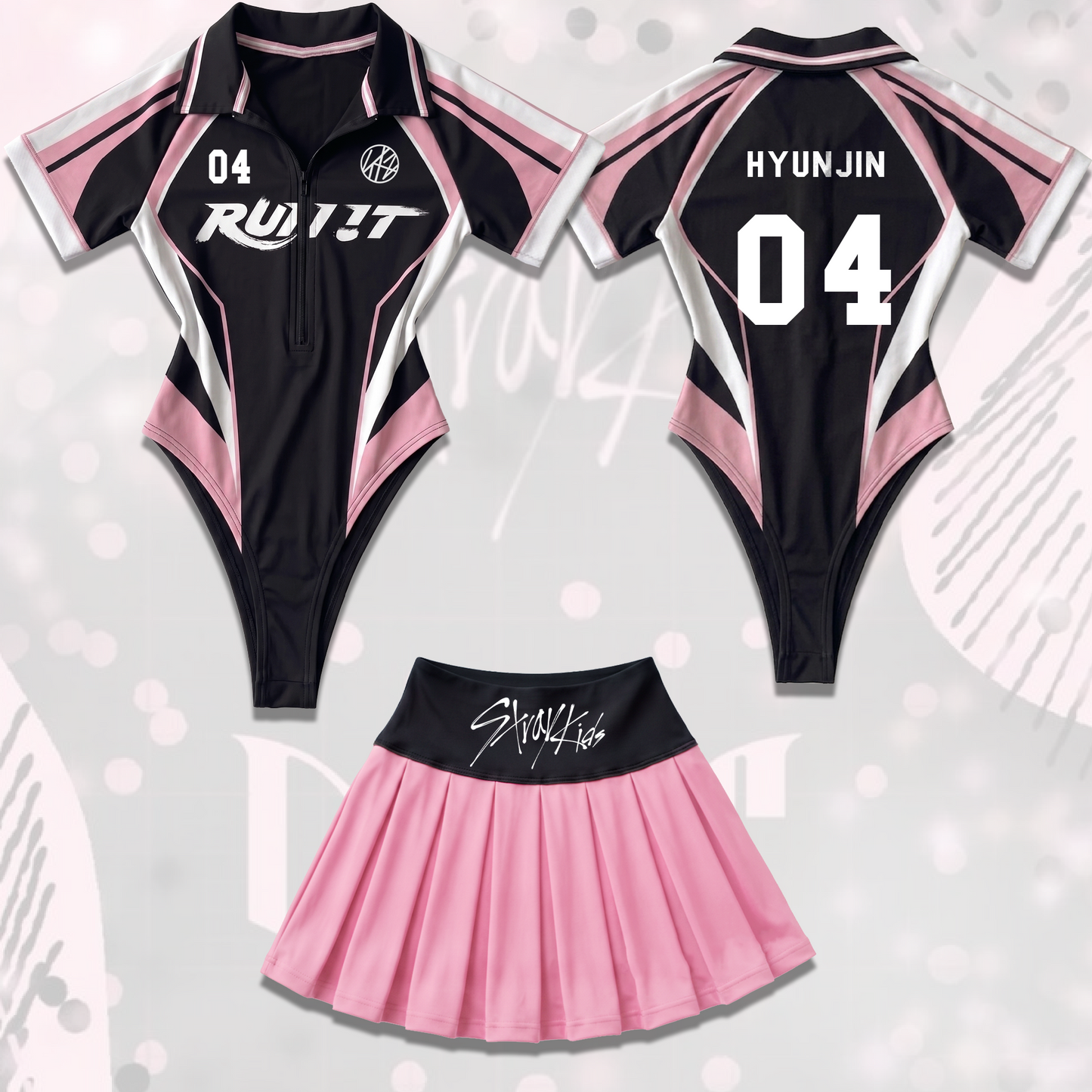 Do It To Run It Stray Kids World Tour Full Jersey Bodysuit Set Limited Edition