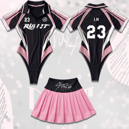 Do It To Run It Stray Kids World Tour Full Jersey Bodysuit Set Limited Edition