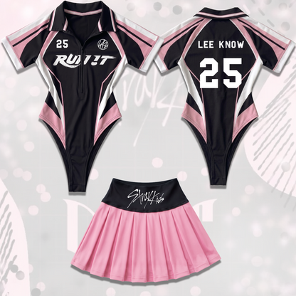 Do It To Run It Stray Kids World Tour Full Jersey Bodysuit Set Limited Edition