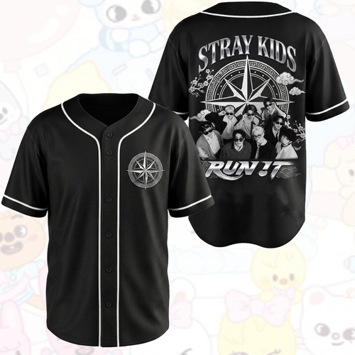Cool Stray Kids Run It World Tour Baseball Jersey Gifts For Stay