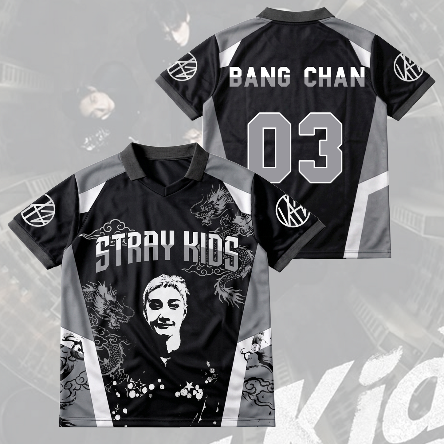 Stray Kids Visual Run It World Tour Winged Neck Baseball Shirt Gift For Fans