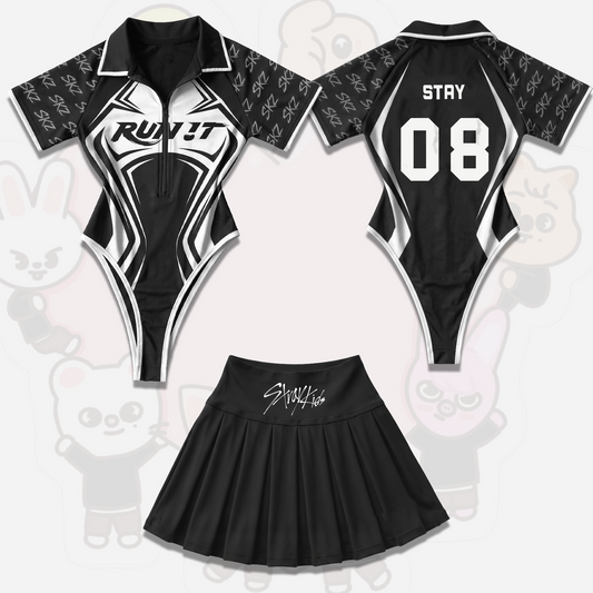 Athletic Stray Kids Run It World Tour Full Jersey Bodysuit Set Gift For Stays