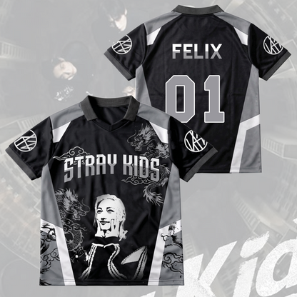 Stray Kids Visual Run It World Tour Winged Neck Baseball Shirt Gift For Fans