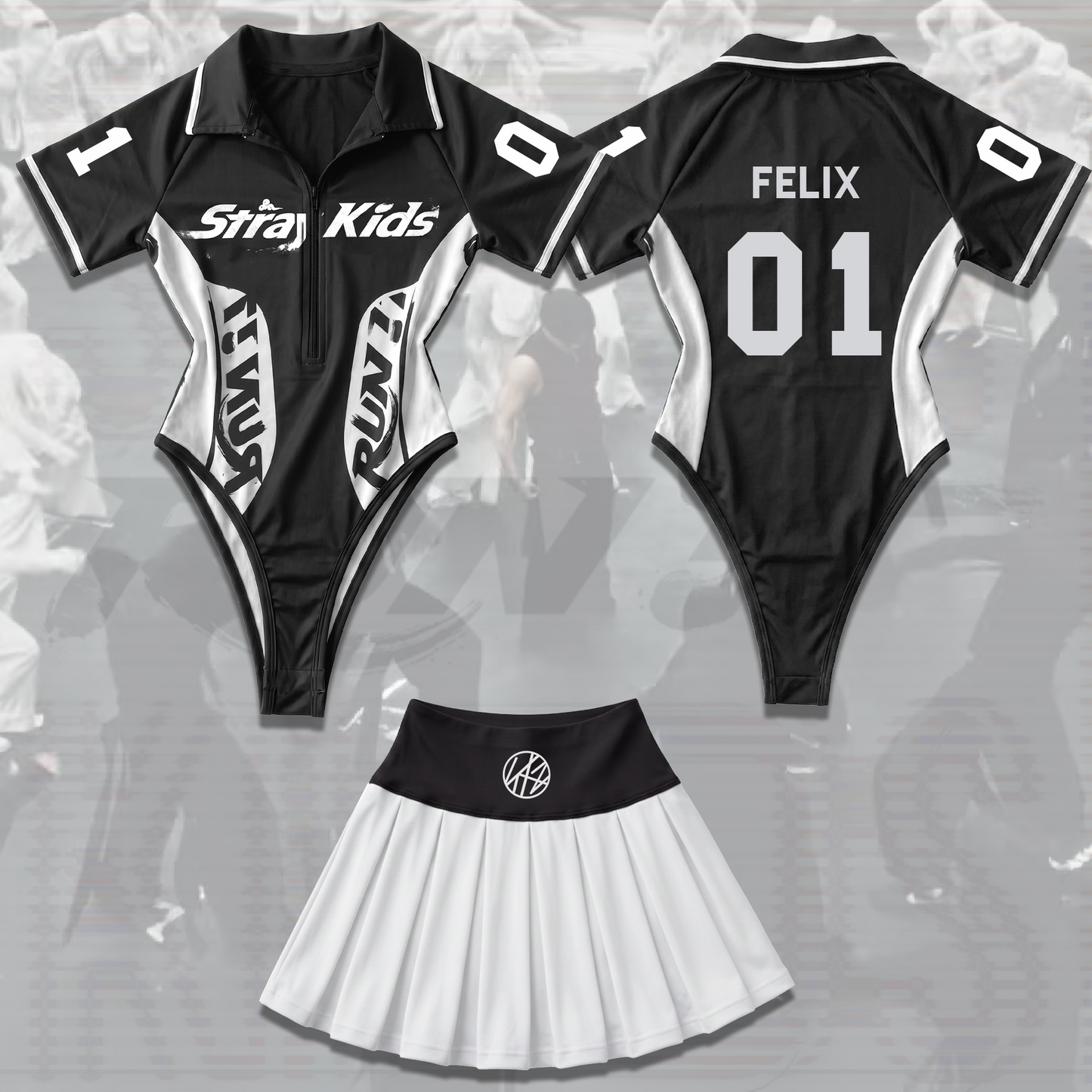 Relentless Run It Stray Kids World Tour Full Jersey Bodysuit Set Gift For Fans