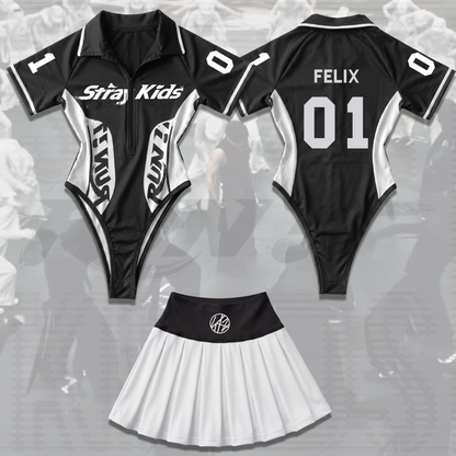 Relentless Run It Stray Kids World Tour Full Jersey Bodysuit Set Gift For Fans