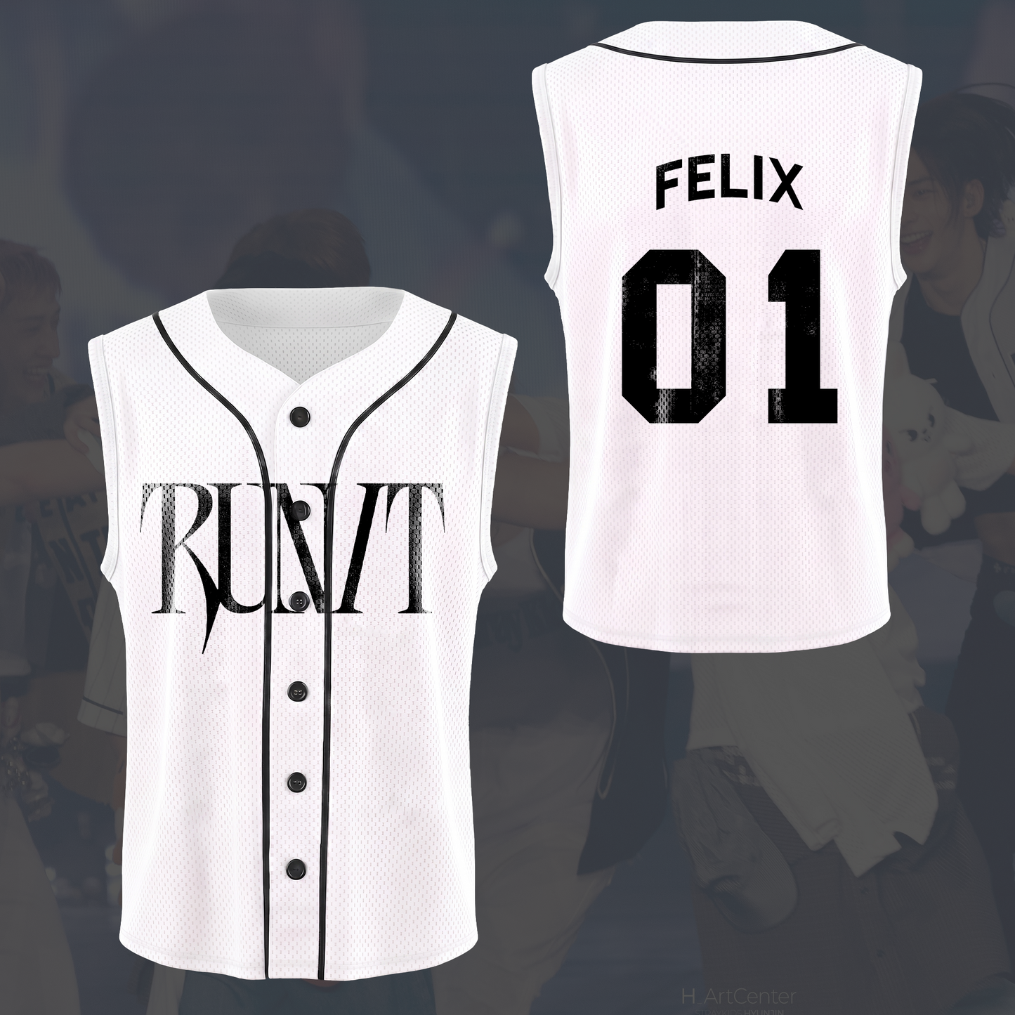 Stray Kids Run It World Tour Sleeveless Mesh Baseball Jersey Gift For Fans