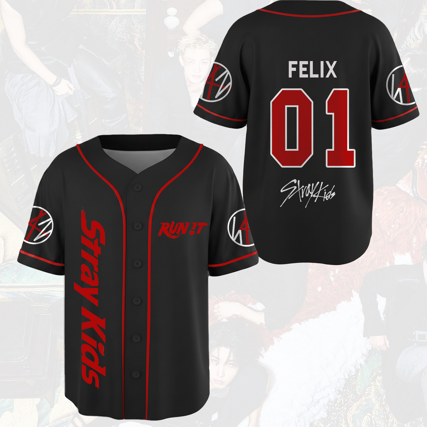 Breathtaking Run It World Tour Stray Kids Baseball Jersey Stay Edition