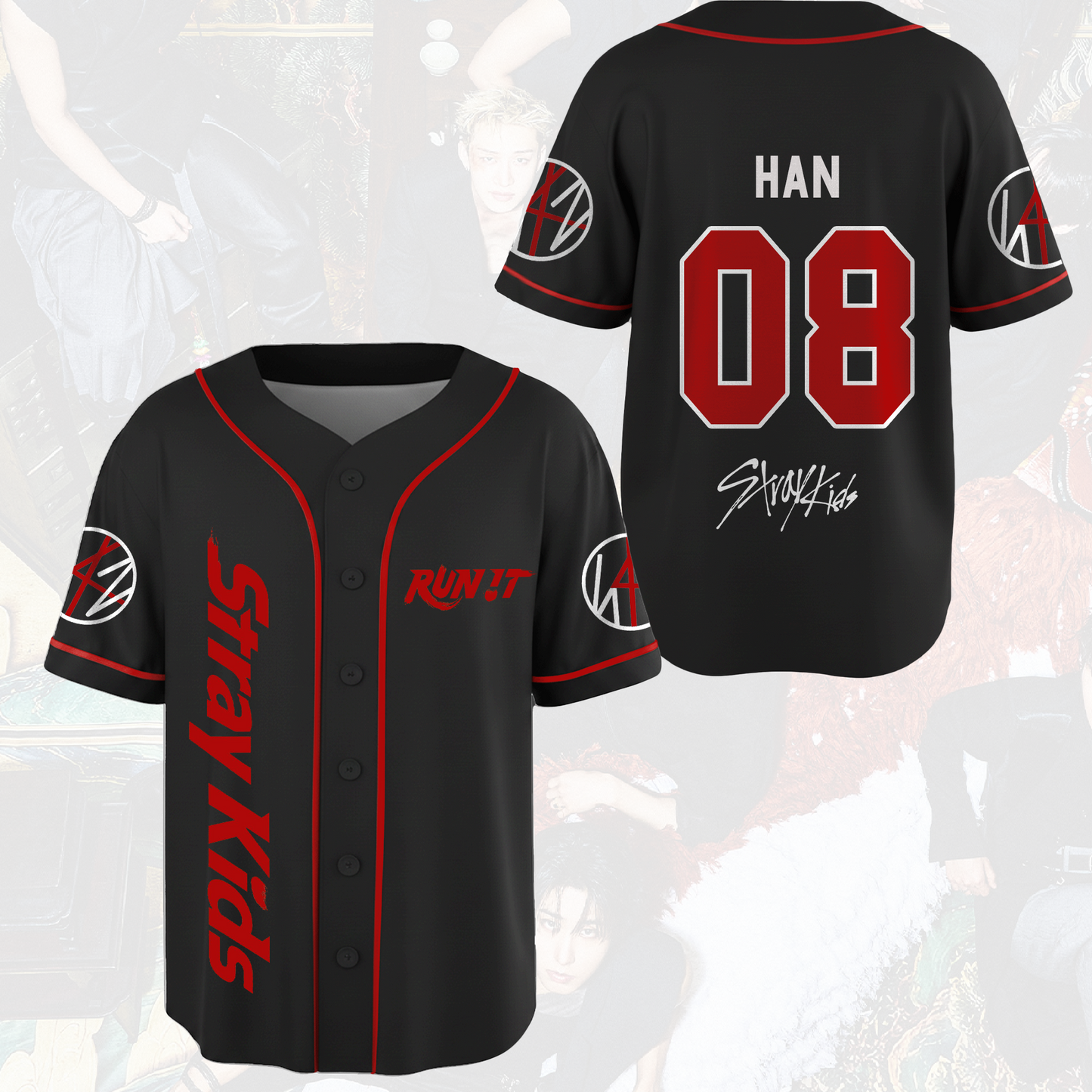 Breathtaking Run It World Tour Stray Kids Baseball Jersey Stay Edition