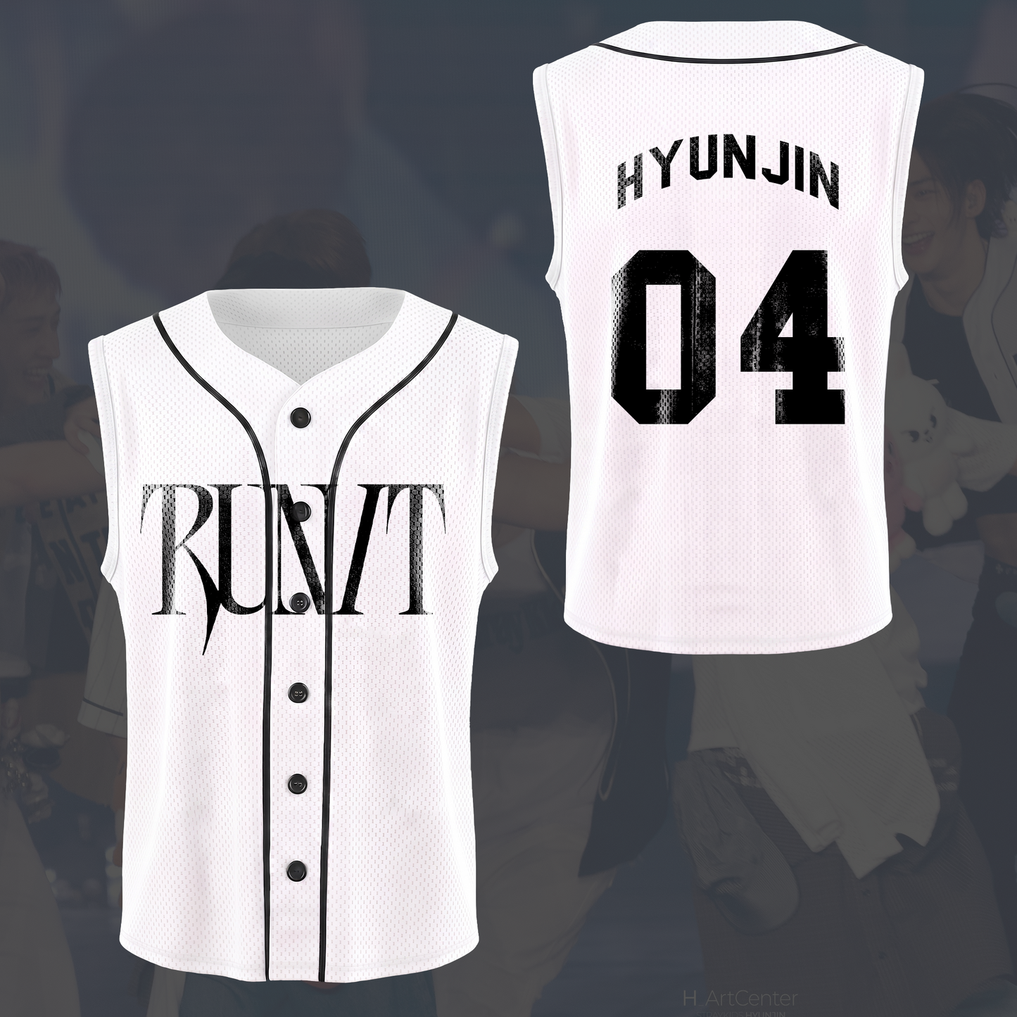 Stray Kids Run It World Tour Sleeveless Mesh Baseball Jersey Gift For Fans