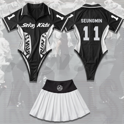 Relentless Run It Stray Kids World Tour Full Jersey Bodysuit Set Gift For Fans