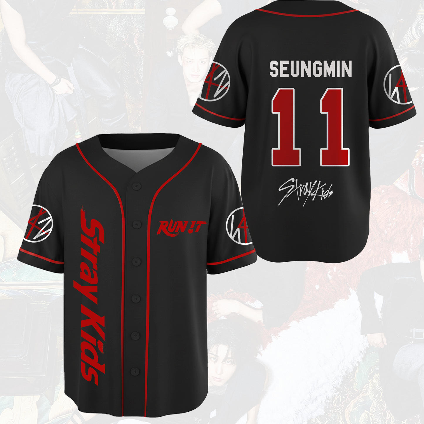 Breathtaking Run It World Tour Stray Kids Baseball Jersey Stay Edition