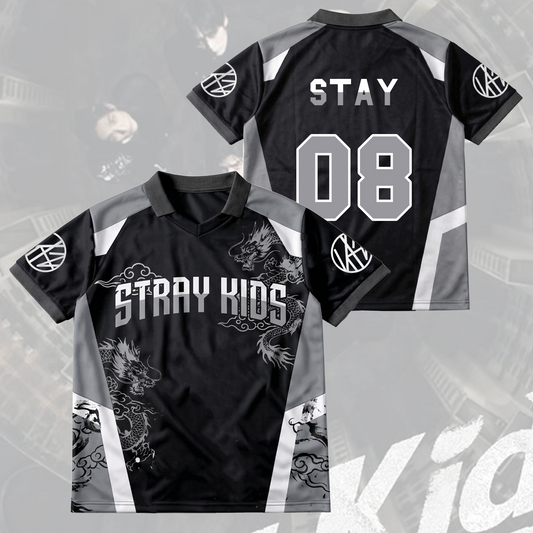 Stray Kids Visual Run It World Tour Winged Neck Baseball Shirt Gift For Fans