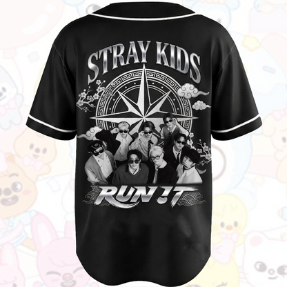 Cool Stray Kids Run It World Tour Baseball Jersey Gifts For Stay