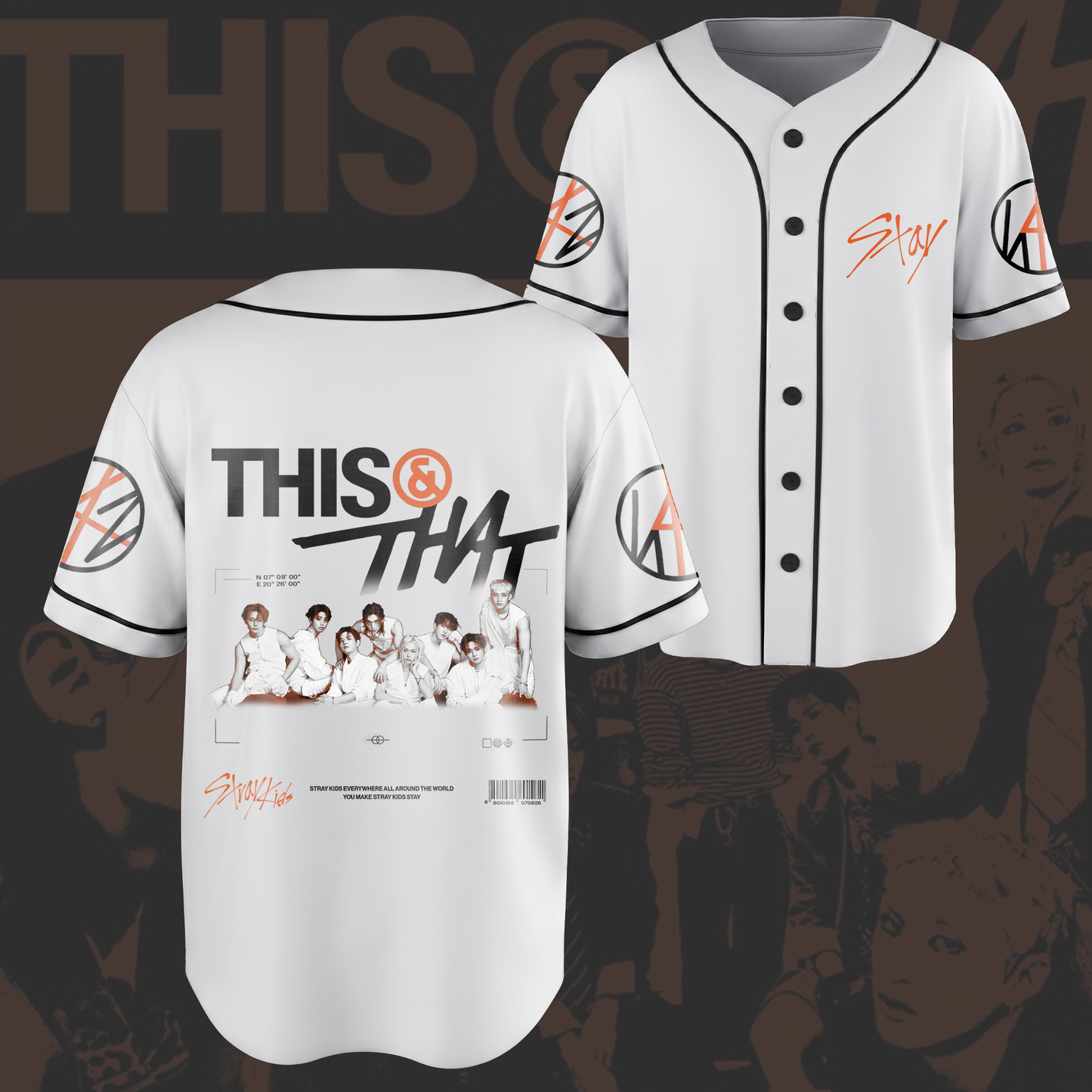 Retro Stray Kids This That Album Mesh Baseball Jersey Street Wear Gift For Fans