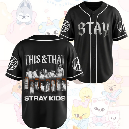 Vintage Stray Kids This That Album Mesh Baseball Jersey Street Wear Gifts For Stay