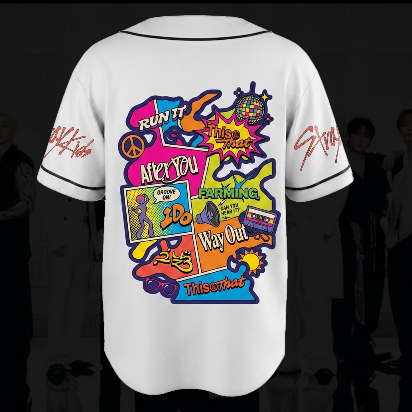 Stray Kids This & That Festival Edition Baseball Jersey Retro Pop Art Merch Gift For Fans