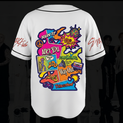 Stray Kids This & That Festival Edition Baseball Jersey Retro Pop Art Merch Gift For Fans