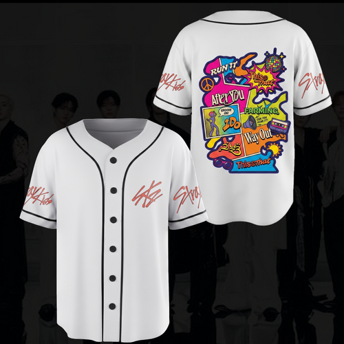 Stray Kids This & That Festival Edition Baseball Jersey Retro Pop Art Merch Gift For Fans