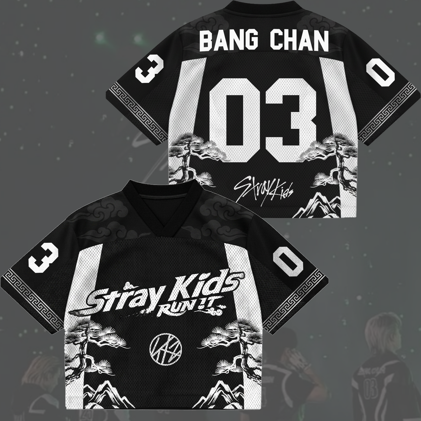 Modern Traditional Stray Kids Run It World Tour Mixed Mesh Jersey Gift For Stay