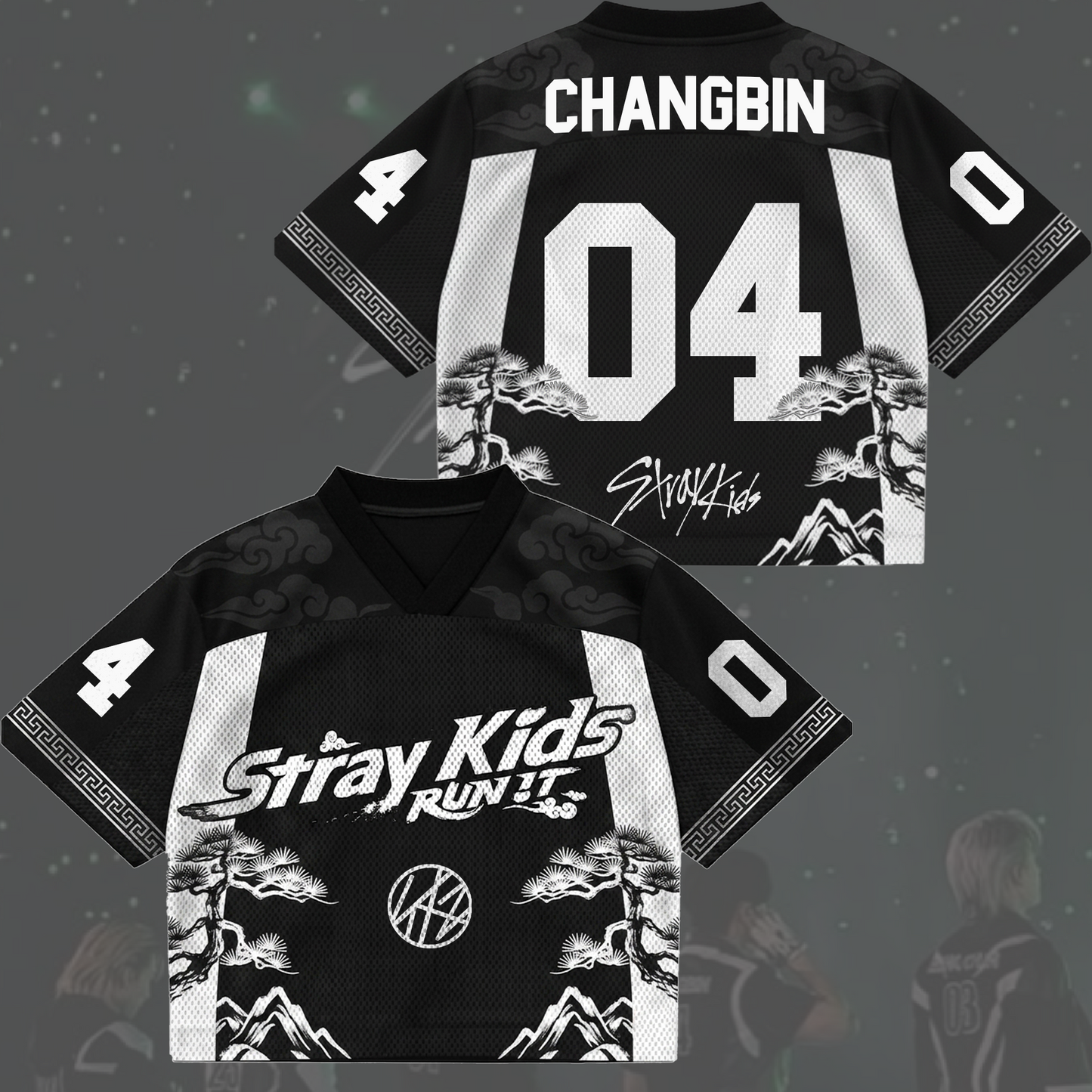 Modern Traditional Stray Kids Run It World Tour Mixed Mesh Jersey Gift For Stay