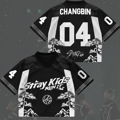 Modern Traditional Stray Kids Run It World Tour Mixed Mesh Jersey Gift For Stay