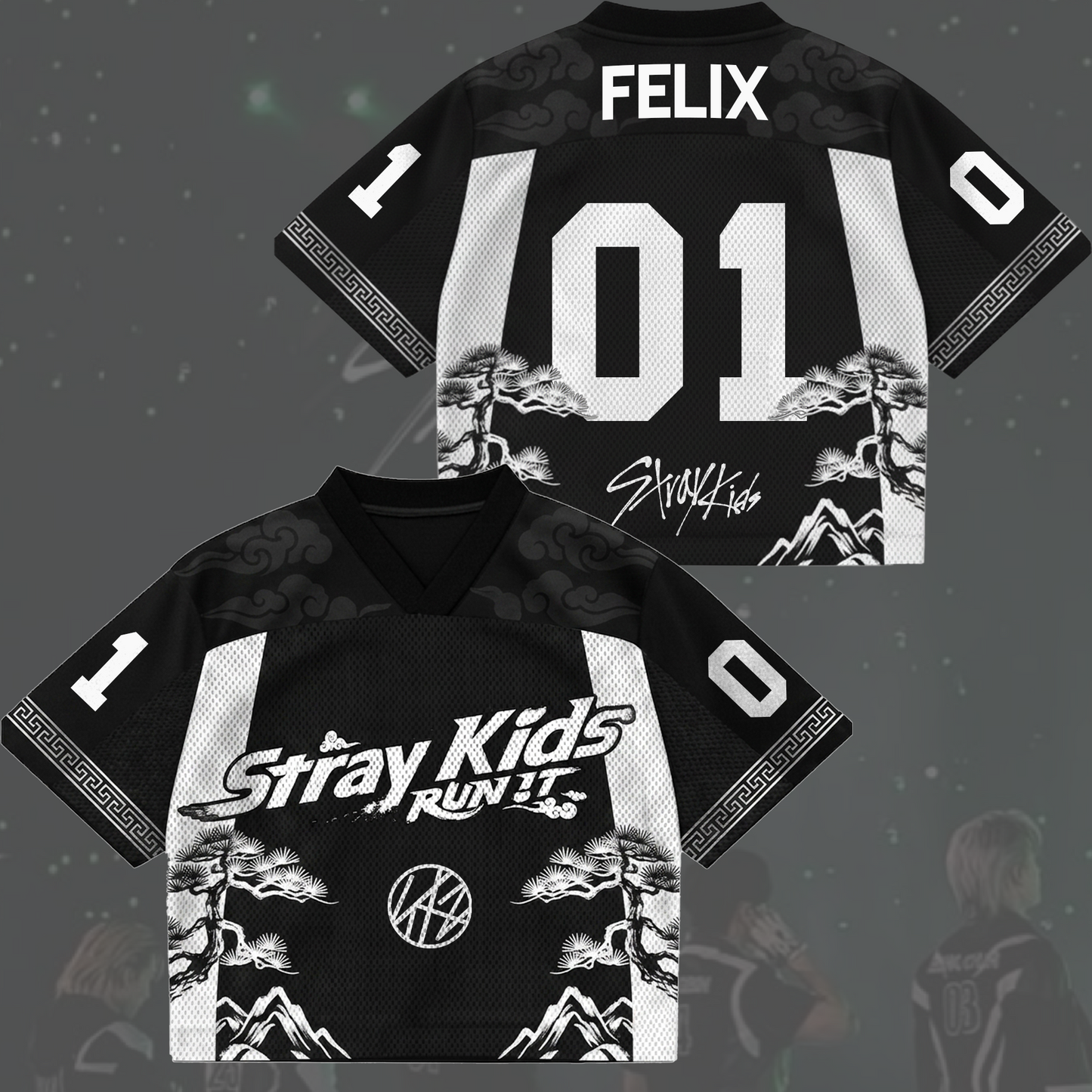 Modern Traditional Stray Kids Run It World Tour Mixed Mesh Jersey Gift For Stay