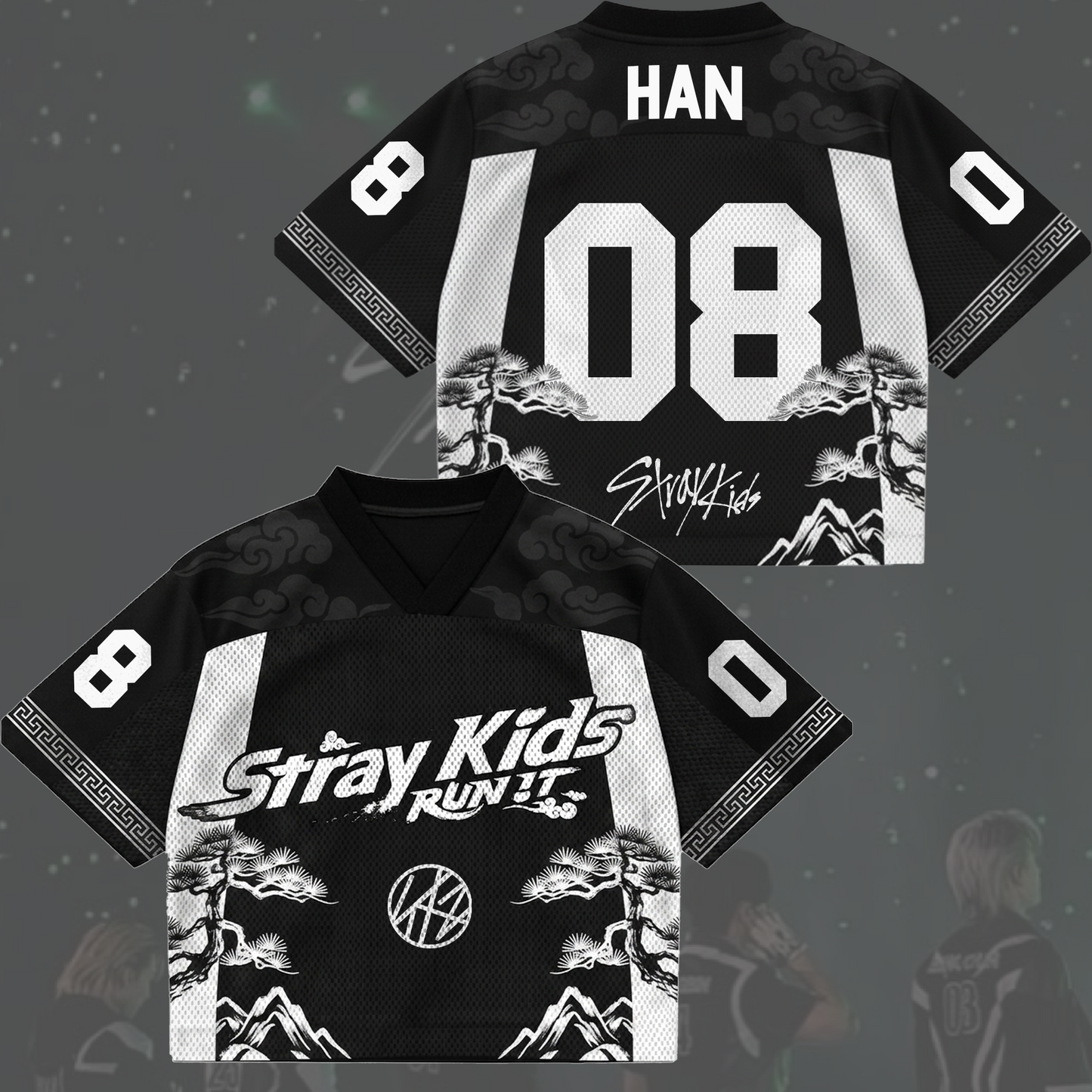 Modern Traditional Stray Kids Run It World Tour Mixed Mesh Jersey Gift For Stay
