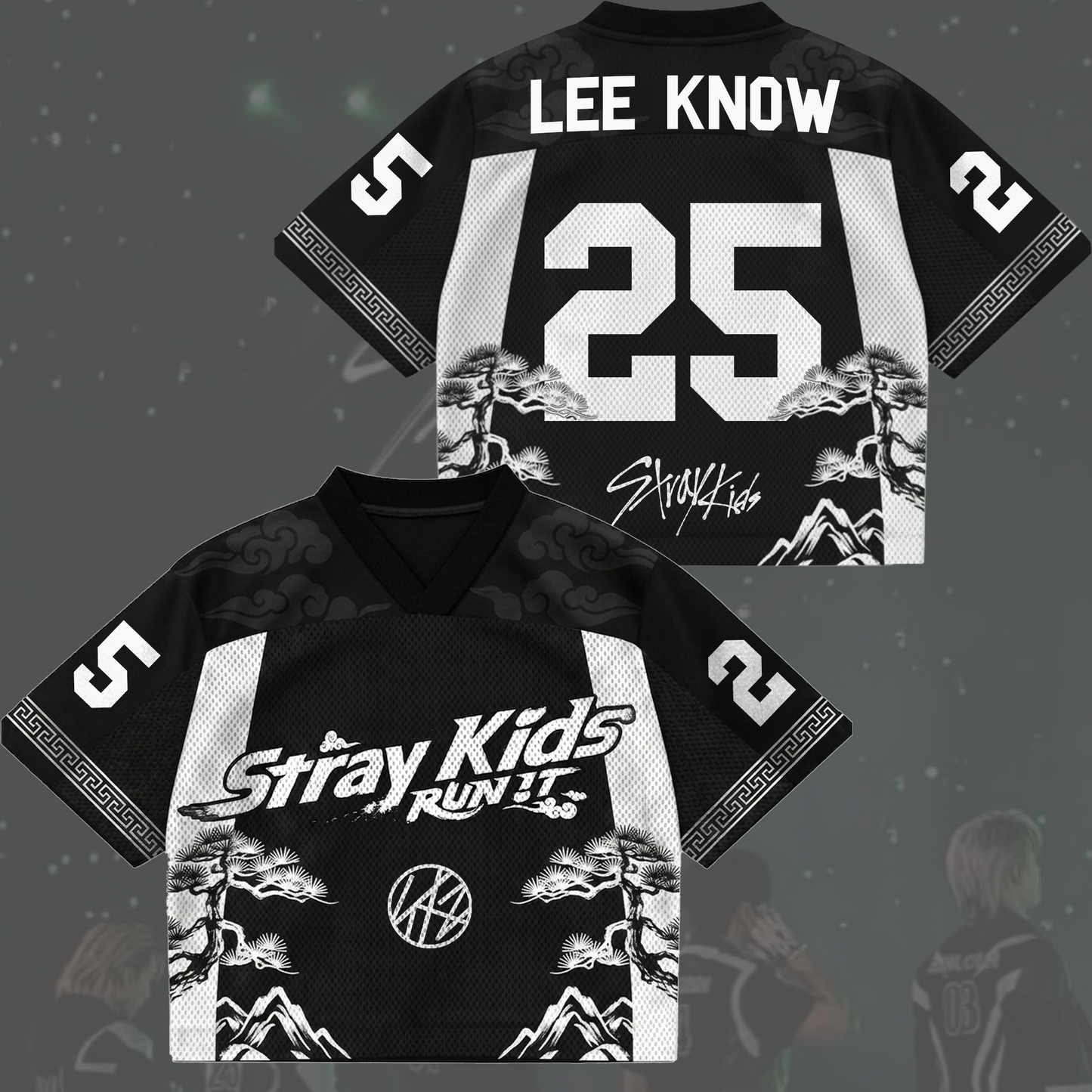 Modern Traditional Stray Kids Run It World Tour Mixed Mesh Jersey Gift For Stay