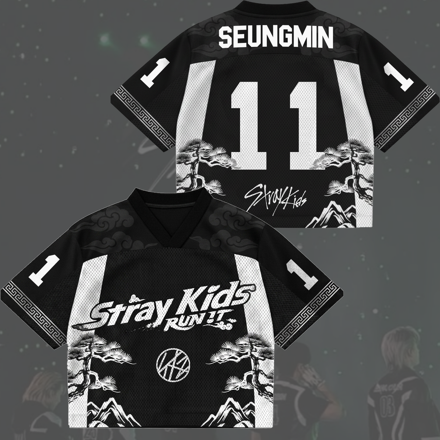 Modern Traditional Stray Kids Run It World Tour Mixed Mesh Jersey Gift For Stay