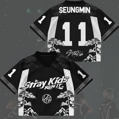 Modern Traditional Stray Kids Run It World Tour Mixed Mesh Jersey Gift For Stay