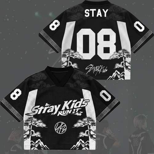 Modern Traditional Stray Kids Run It World Tour Mixed Mesh Jersey Gift For Stay