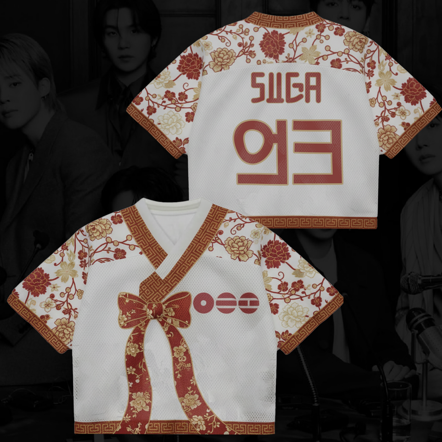 Royal Muse of Bangtan BTS Arirang Tour Hanbok Style Mixed Mesh Jersey Gifts