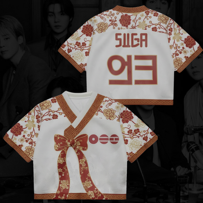 Royal Muse of Bangtan BTS Arirang Tour Hanbok Style Mixed Mesh Jersey Gifts