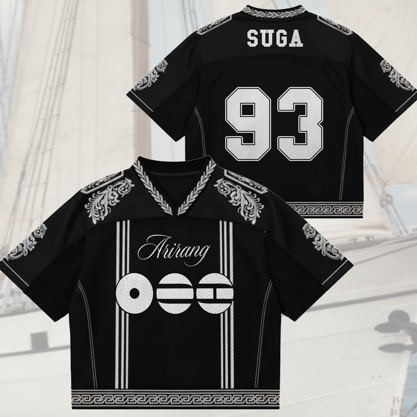 BTS Royal Naval Uniform Mixed Mesh Jersey Gifts For Army