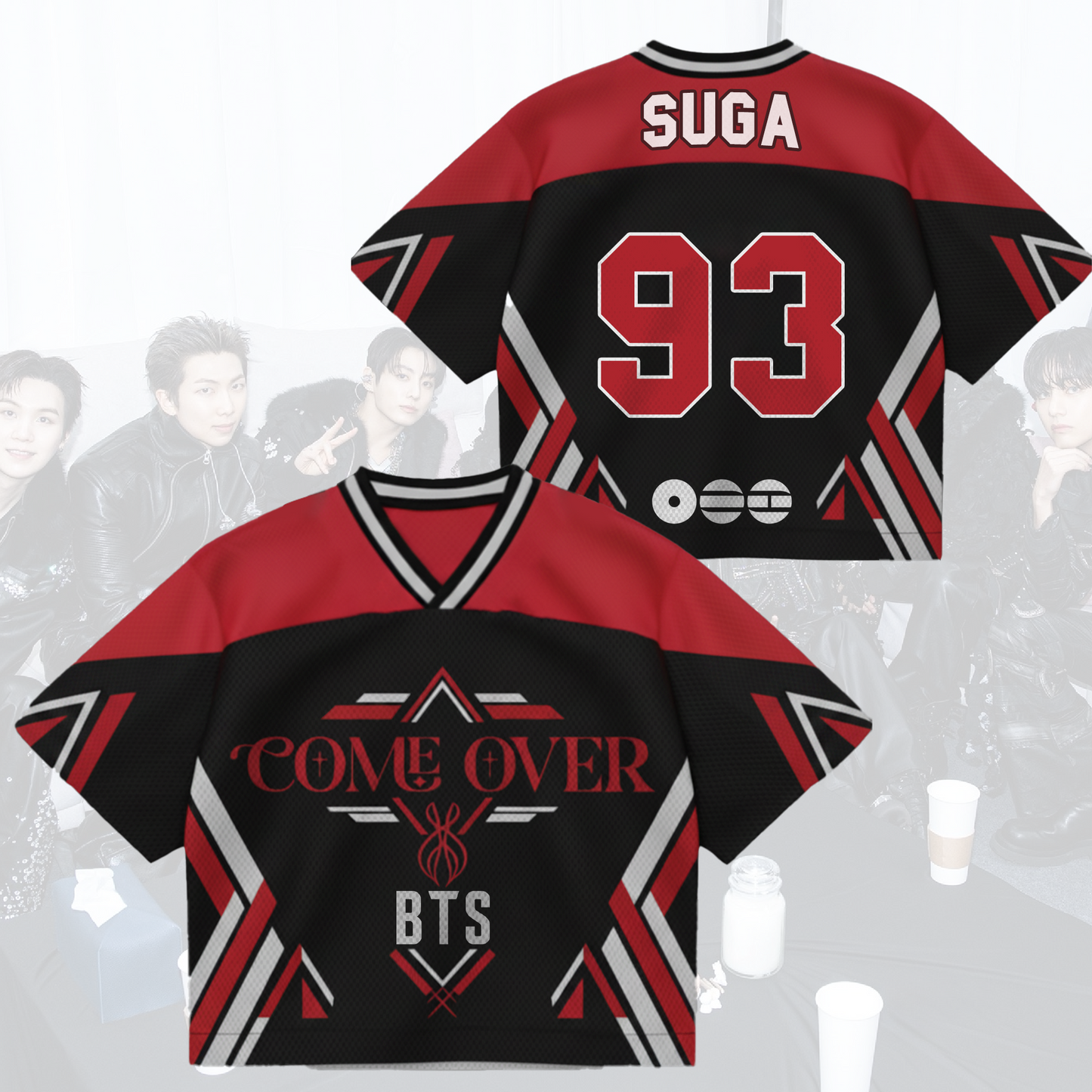 Come Over BTS Arirang World Tour Mixed Mesh Jersey Gift For Fans